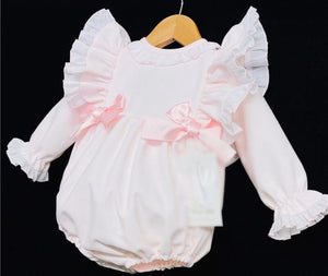Baby Girls Waffle Romper