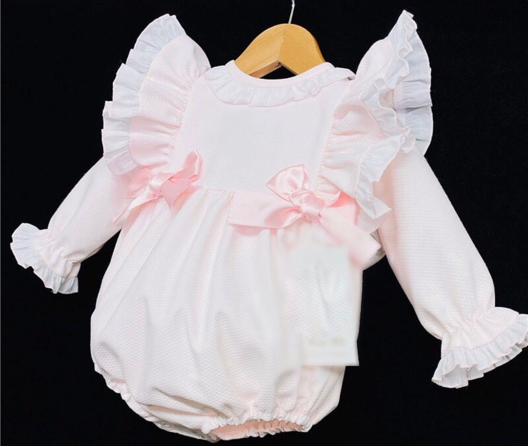 Baby Girls Waffle Romper