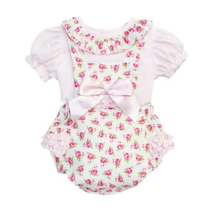 Baby Girls Floral Romper with Blouse