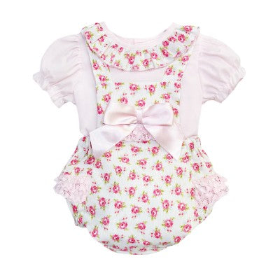 Baby Girls Floral Romper with Blouse