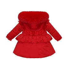 Load image into Gallery viewer, Exclusive Red Fur Puff Jacket
