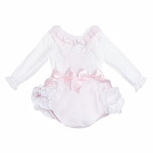 Load image into Gallery viewer, Baby Girls Waffle Romper with Blouse
