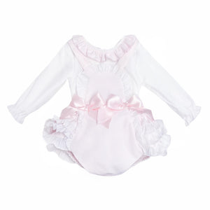 Baby Girls Waffle Romper with Blouse