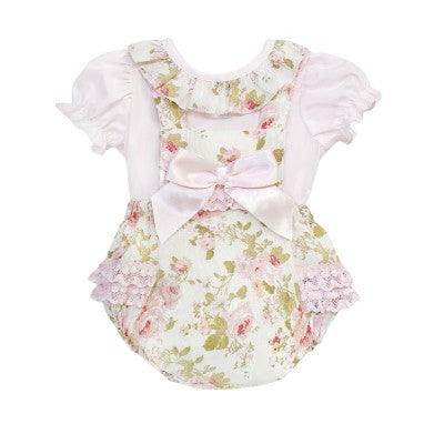 Baby Girls Floral Romper with Blouse