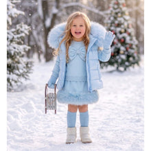 Load image into Gallery viewer, Preorder Exclusive Girls Bow &amp; Faux Fur Skirt Set - Read description
