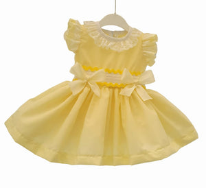 Princess Puff Dress in Lilac, Pink, Lemon & Blue