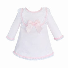 Load image into Gallery viewer, Baby Girls Pink Lace Waffle Dress
