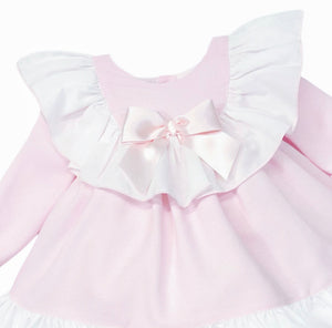 Pink & White Frilly Girls Dress