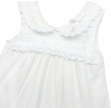 Load image into Gallery viewer, Baby Girl Swiss Dress in White &amp; Yellow
