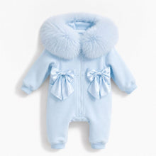 Load image into Gallery viewer, Baby Blue Double Bow All in One
