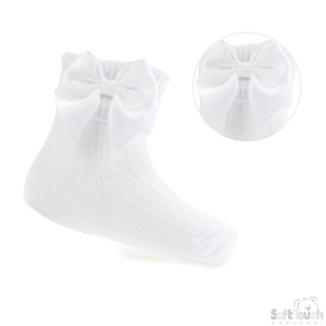 White Bow Sock
