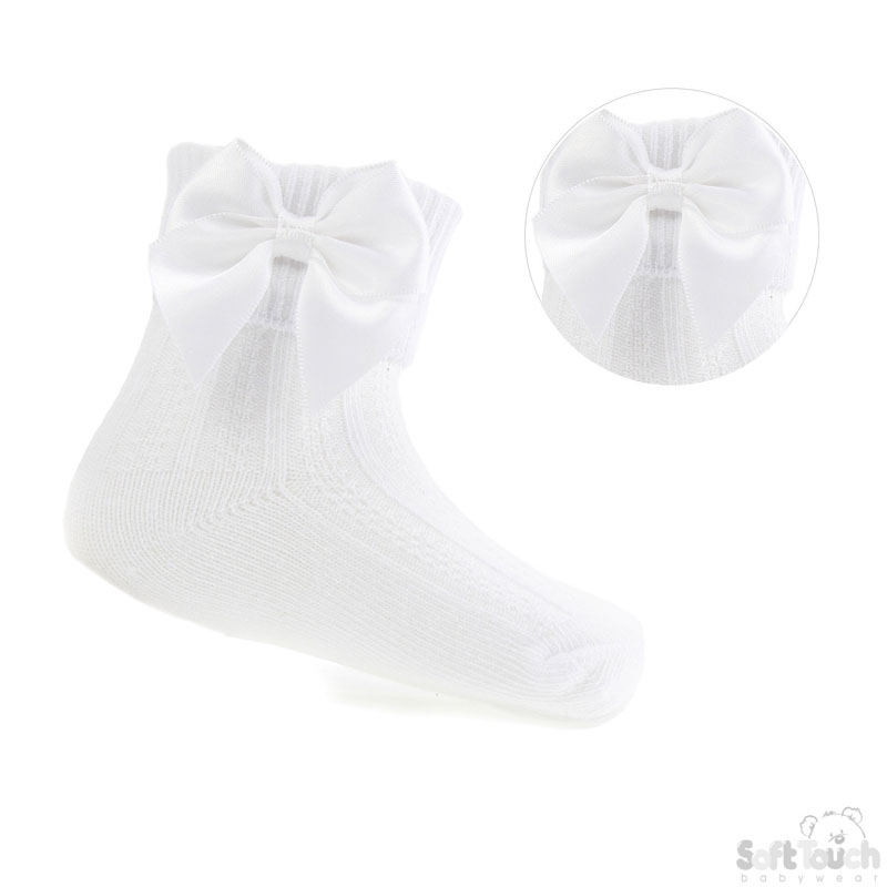 White Bow Sock