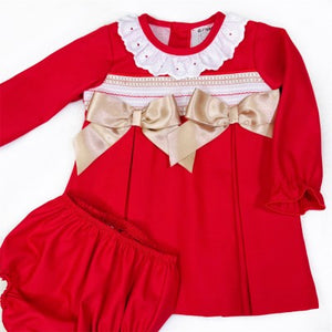 Baby Girl Smocked Dress with Bloomers