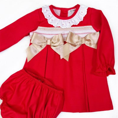 Baby Girl Smocked Dress with Bloomers