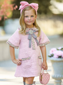 Pretty in Pink Tweed Dress