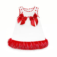 Load image into Gallery viewer, Baby Girls Waffle Dress with Fur Bottom

