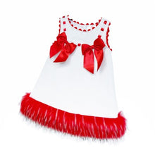 Load image into Gallery viewer, Baby Girls Waffle Dress with Fur Bottom
