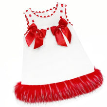 Load image into Gallery viewer, Baby Girls Waffle Dress with Fur Bottom
