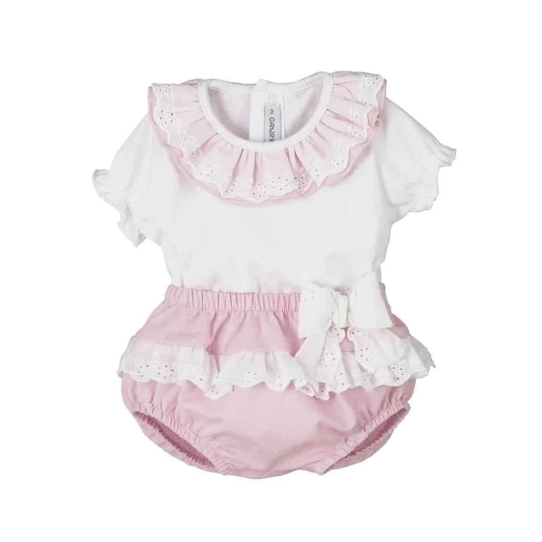 Pink Set with Frilly Bloomers