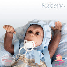 Load image into Gallery viewer, Reborn Silicone Feel Monkey with Blue Romper
