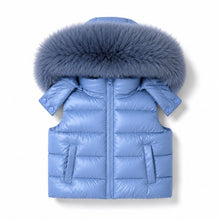 Load image into Gallery viewer, Airy Blue Faux Padded Gilet
