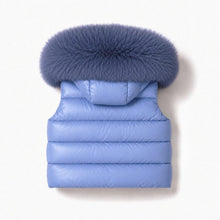 Load image into Gallery viewer, Airy Blue Faux Padded Gilet

