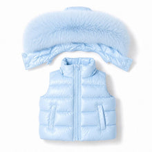 Load image into Gallery viewer, Baby Blue Faux Padded Gilet
