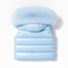 Load image into Gallery viewer, Baby Blue Faux Padded Gilet
