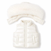 Load image into Gallery viewer, Cream Faux Padded Gilet
