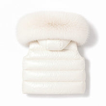 Load image into Gallery viewer, Cream Faux Padded Gilet
