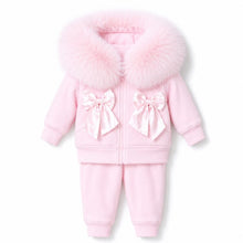 Load image into Gallery viewer, Signature Faux Furhood Double Bow Two Piece
