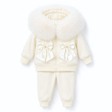 Load image into Gallery viewer, Signature Faux Furhood Double Bow Two Piece
