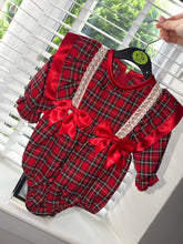 Load image into Gallery viewer, Tartan Red Frilly Romper
