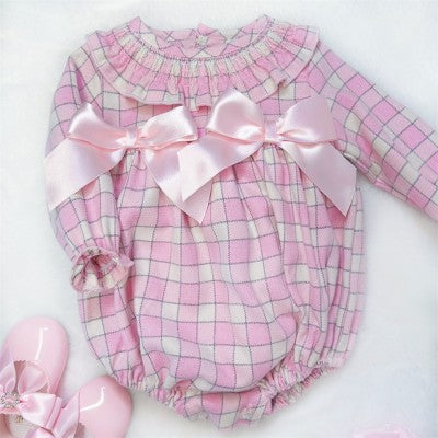 Baby Girls Tartan Frilly Romper