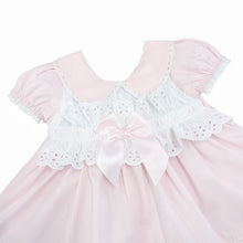 Load image into Gallery viewer, Baby Girls Pale Pink Puff Dress with Bow

