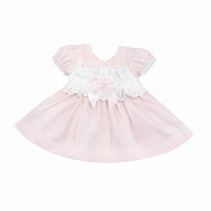 Baby Girls Pale Pink Puff Dress with Bow