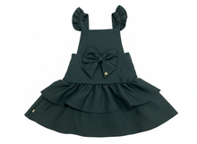 Load image into Gallery viewer, Caramelo Girls School Bottle Green Pinafore with Bows
