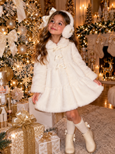 Load image into Gallery viewer, Girls Two Piece Fur Jacket &amp; Earmuffs
