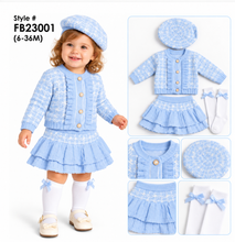 Load image into Gallery viewer, Baby Girls 4PC Layered Skirt Set
