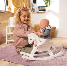 Load image into Gallery viewer, Wooden Baby Doll Rocking Horse
