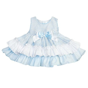 Blue Puff Dress with Bloomers