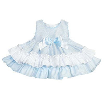 Blue Puff Dress with Bloomers