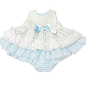 Blue Puff Dress with Bloomers
