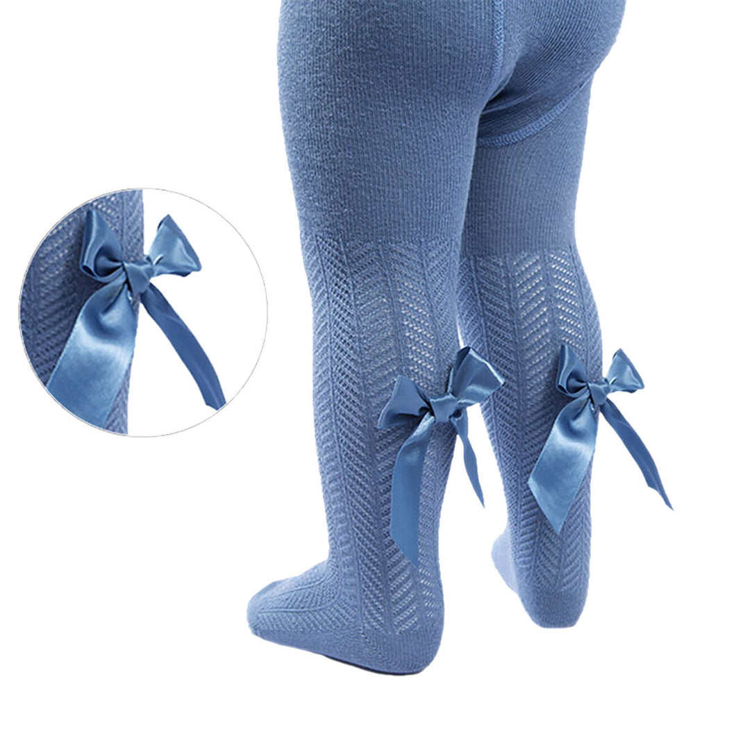 Blue Bow Tights