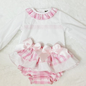 Gingham Checked Bloomers & Blouse