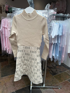 Girls CC dress in beige