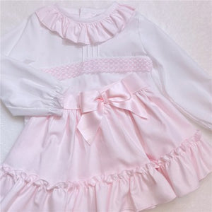 Baby Girls Cotton Blouse with Skirt