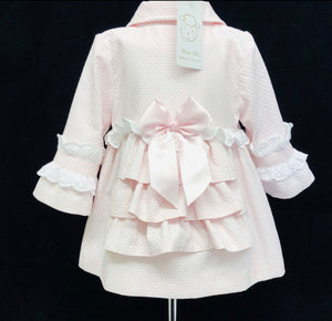 Waffle Bow  Frilly Layered Jacket