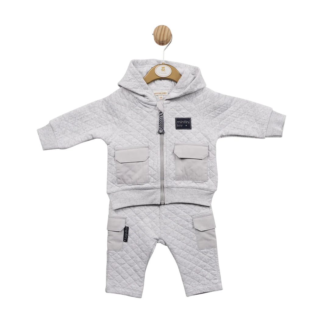Mintini Grey Jogger Suit Set