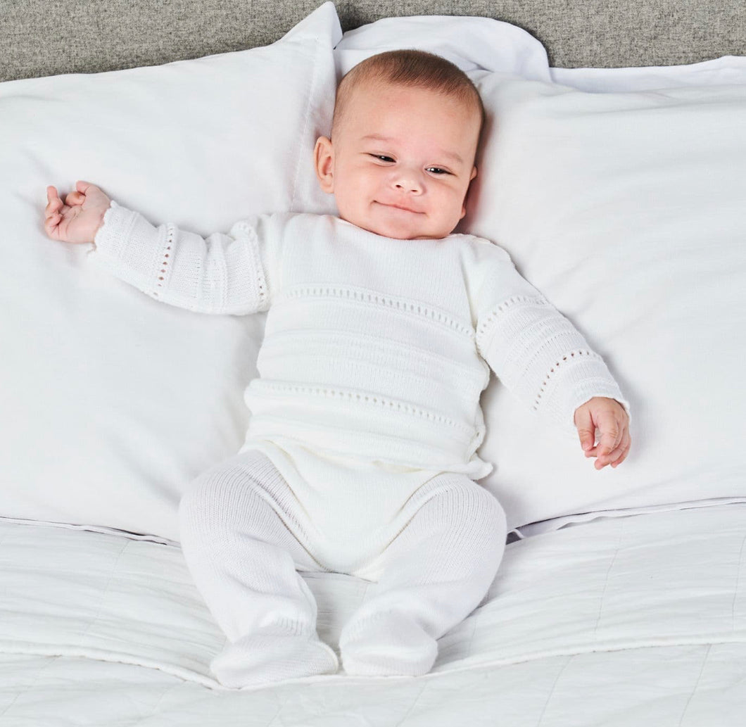Dandelion All White Knitted Two Piece Set